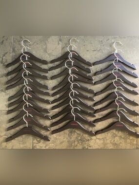 Set of 28 Kids Catimini Wooden Hangers .